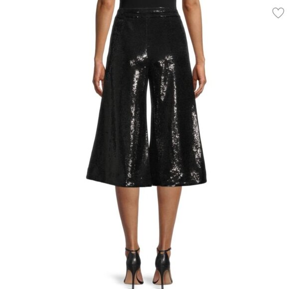 Maje Party Sequin Black Culottes - Picture 2 of 11